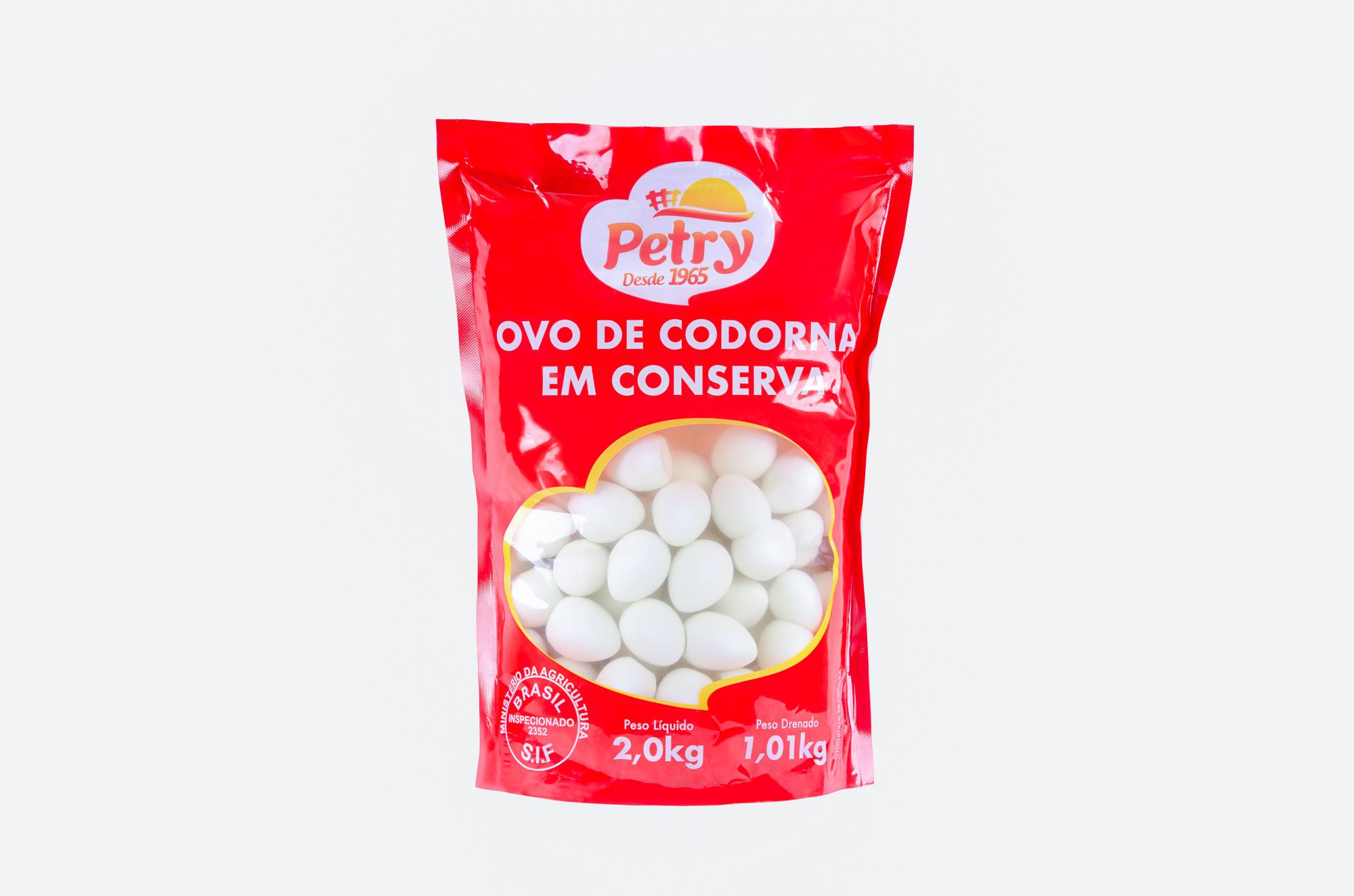 Ovo de codorna em conserva pouch Petry 1,01kg