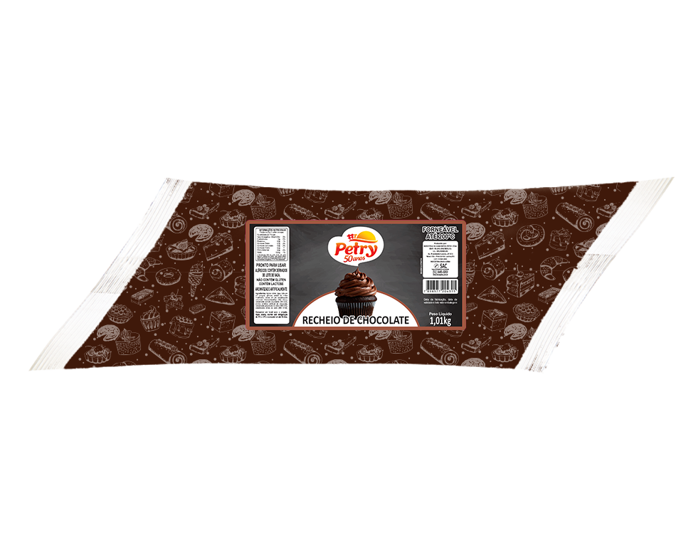 imagem de Recheio sabor chocolate Petry 1,01kg Forneável