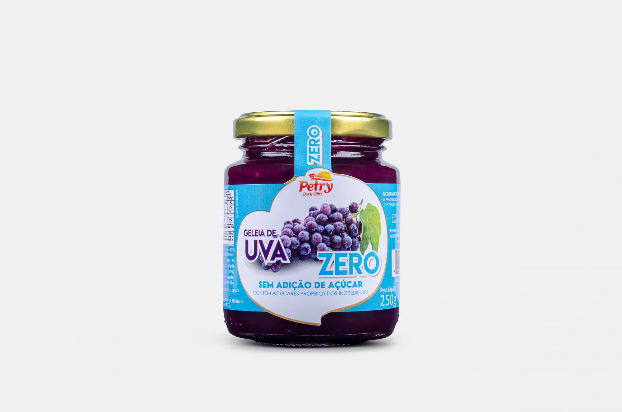Geleia de uva zero açúcar Petry 250g
