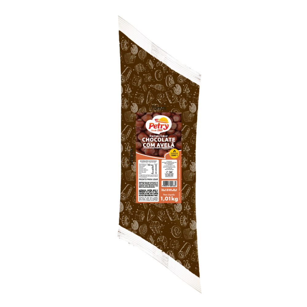 imagem de Recheio sabor chocolate com avelã Petry 1,01kg Forneável