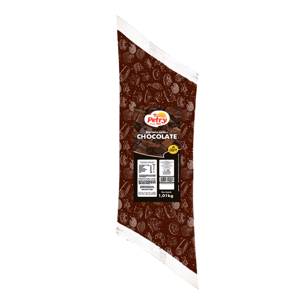 imagem de Recheio sabor chocolate Petry 1,01kg Forneável