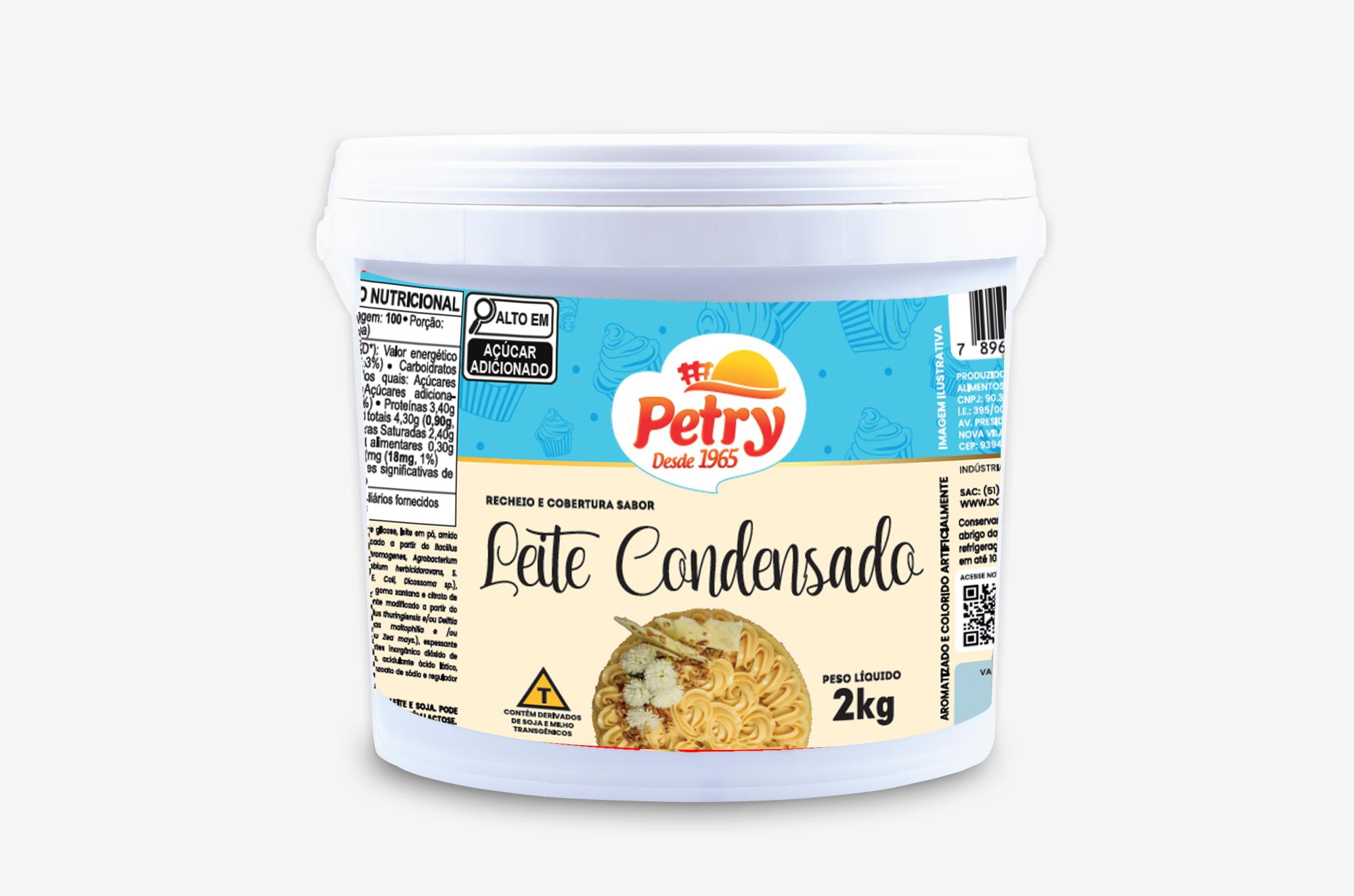 Recheio e cobertura sabor Leite Condensado Petry 2kg