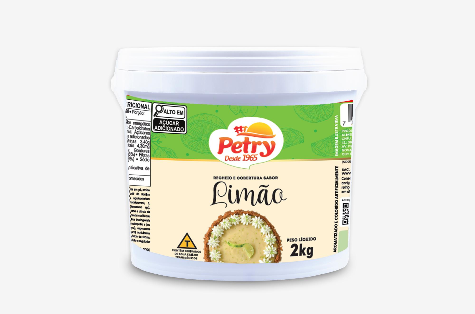Recheio e cobertura sabor Limão Petry 2kg