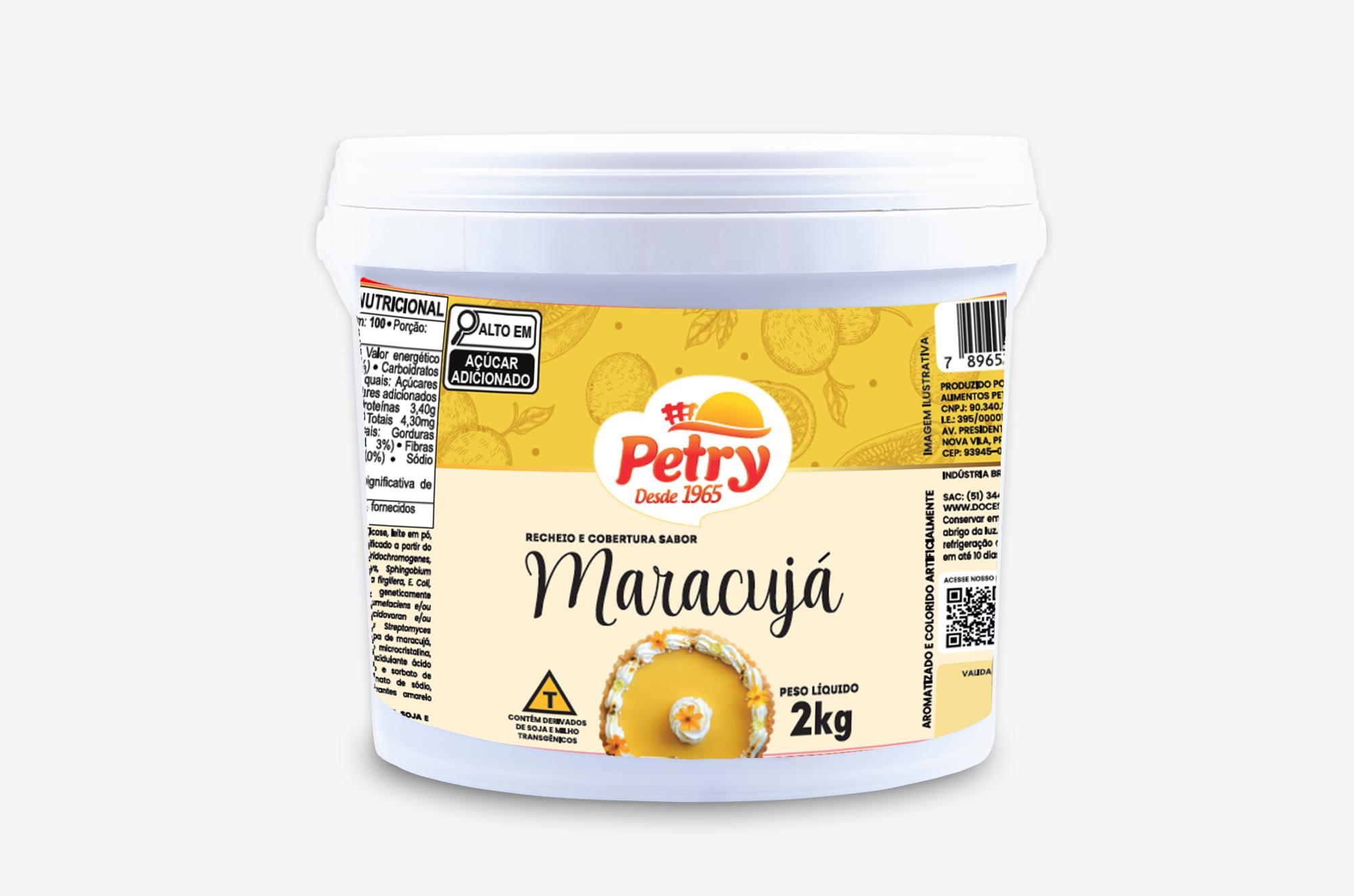 imagem de Recheio e Cobertura sabor Maracujá Petry 2kg