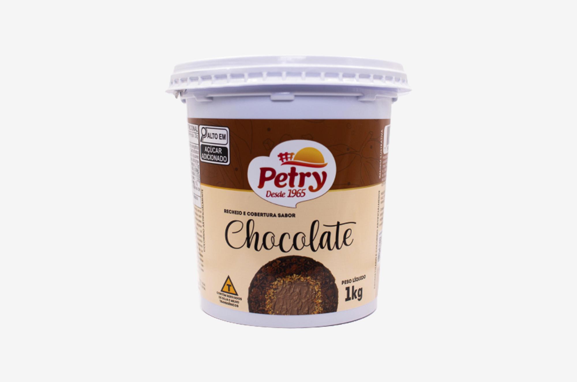 Recheio e cobertura sabor Chocolate Petry 1kg