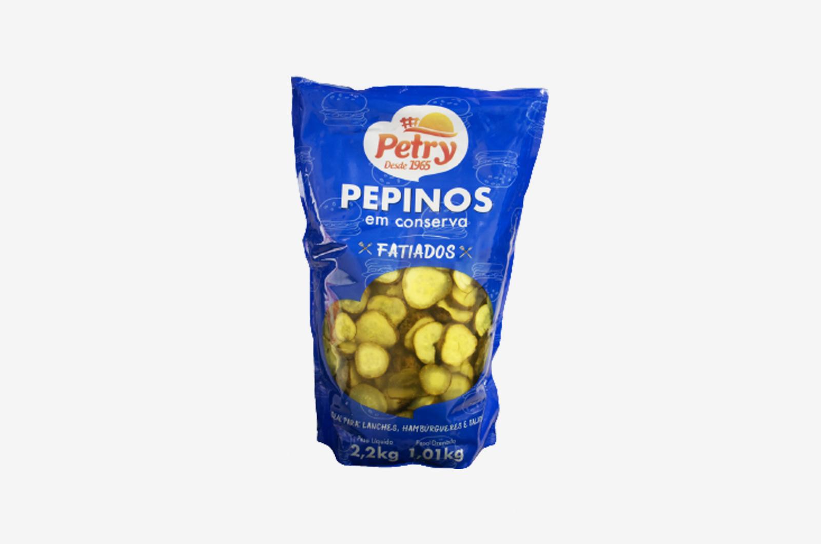 Pepinos Fatiados Agridoce Pouch Petry 1,01kg