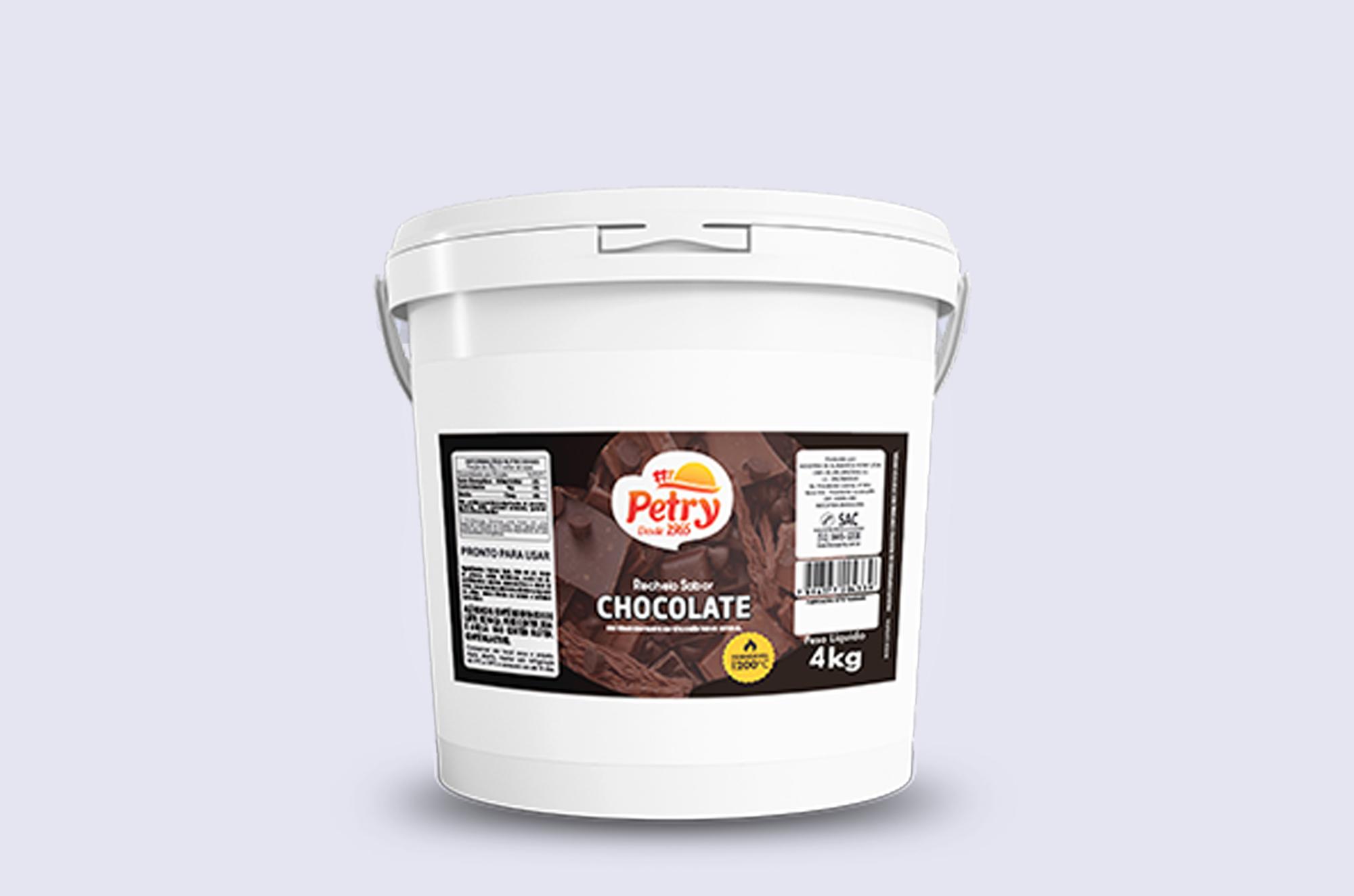 Recheio sabor chocolate Petry 4kg Forneável