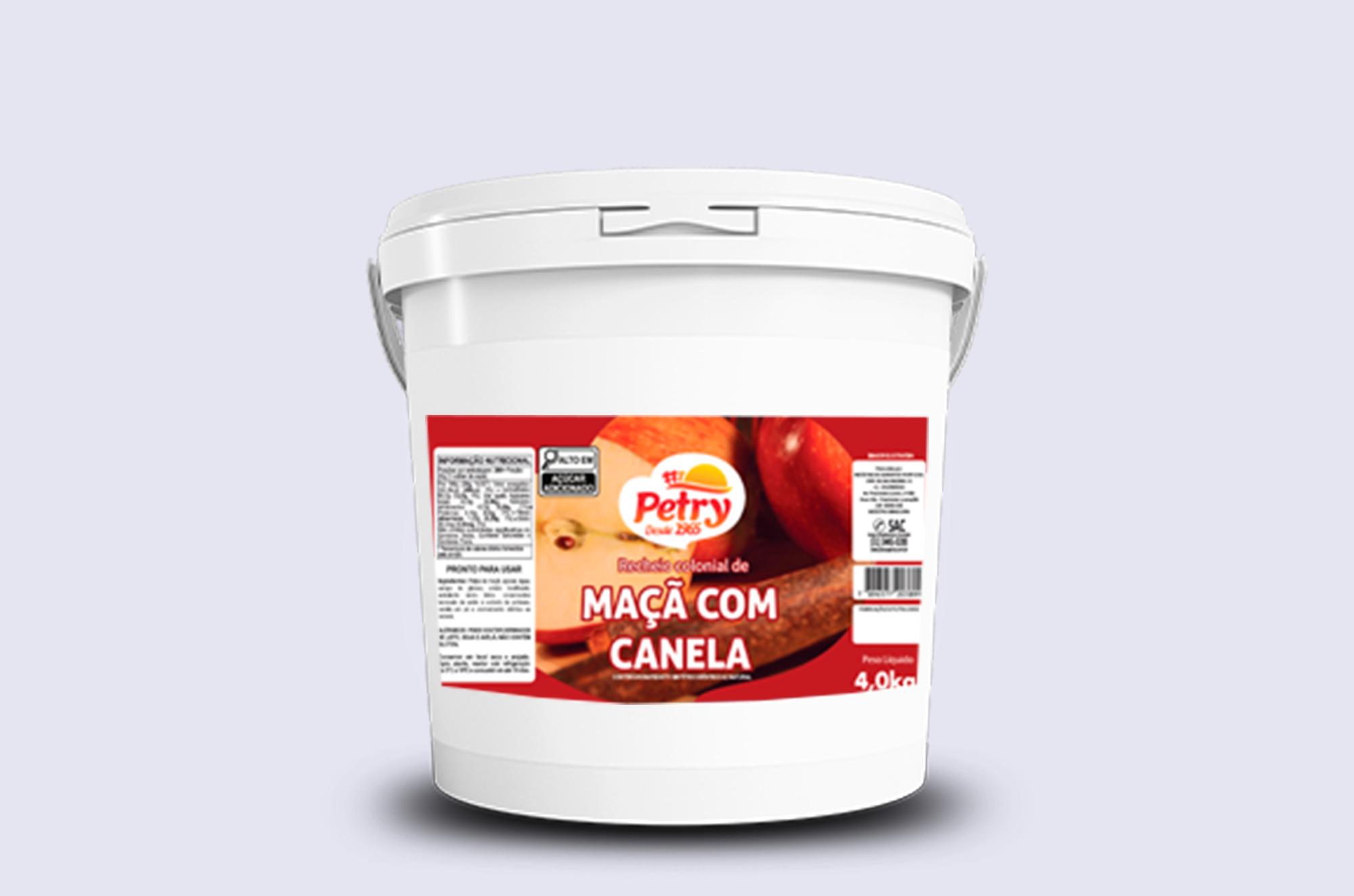 Recheio colonial de maçã com canela Petry 4kg Forneável